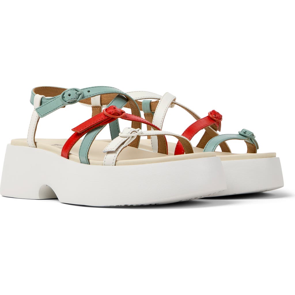 Camper X Twins Tasha Sandals In Red Multi - Assorted