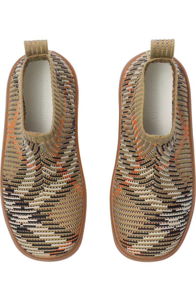 Burberry Check Sock Sneakers, Alternate, color, Sand