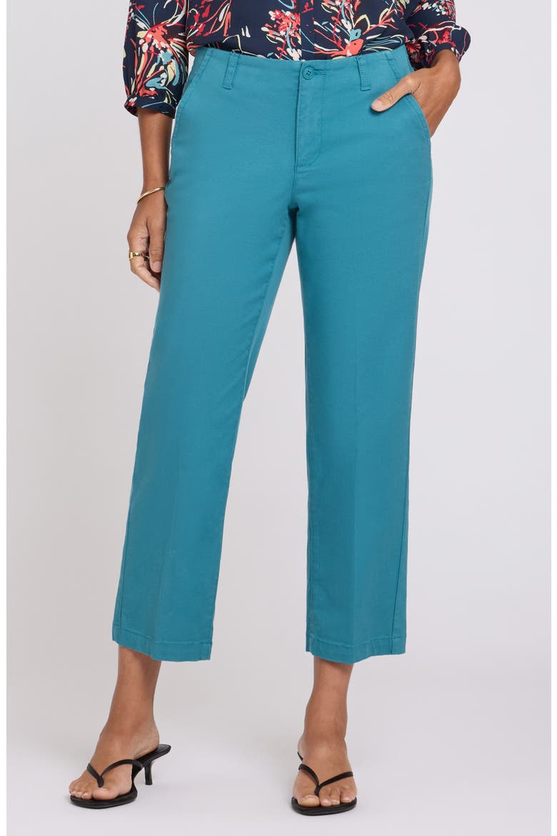 Marilyn Ankle Straight Leg Twill Pants, Main, color, HARBOR BLUE