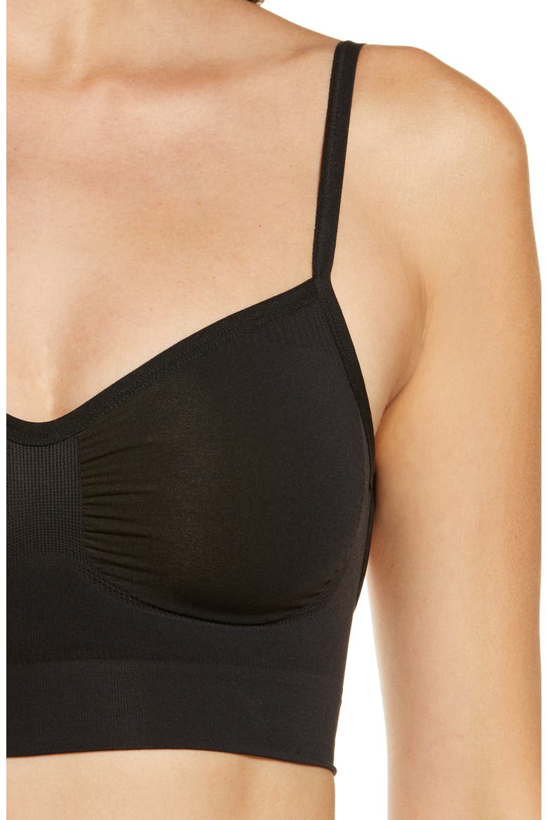 Sculpting Low Back Bralette, Alternate, color, ONYX