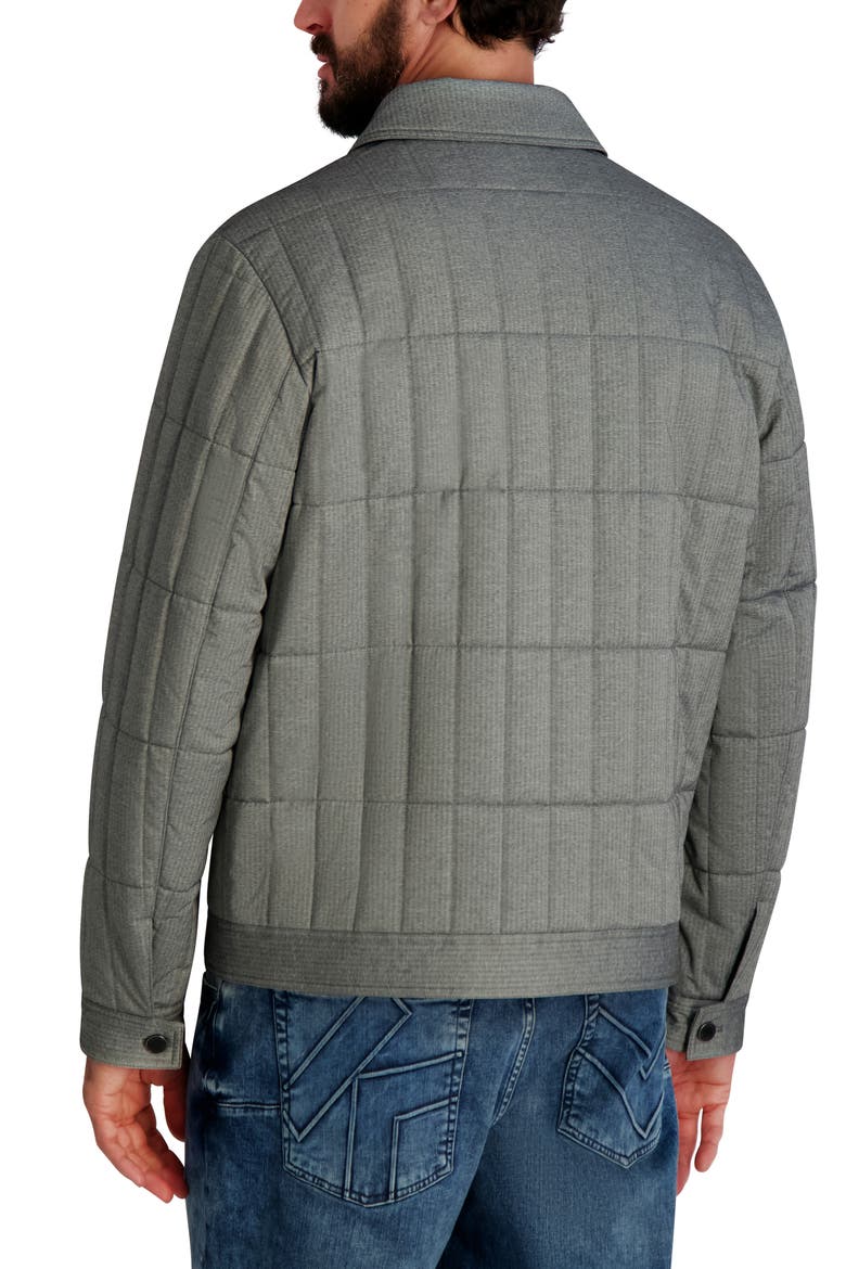 Quilted Herringbone Shirt Jacket, Alternate, color, GREY
