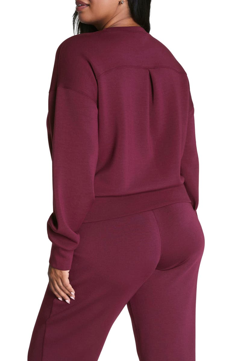 SPANX<sup>®</sup> AirEssentials Crewneck Sweatshirt, Alternate, color, Plum Berry