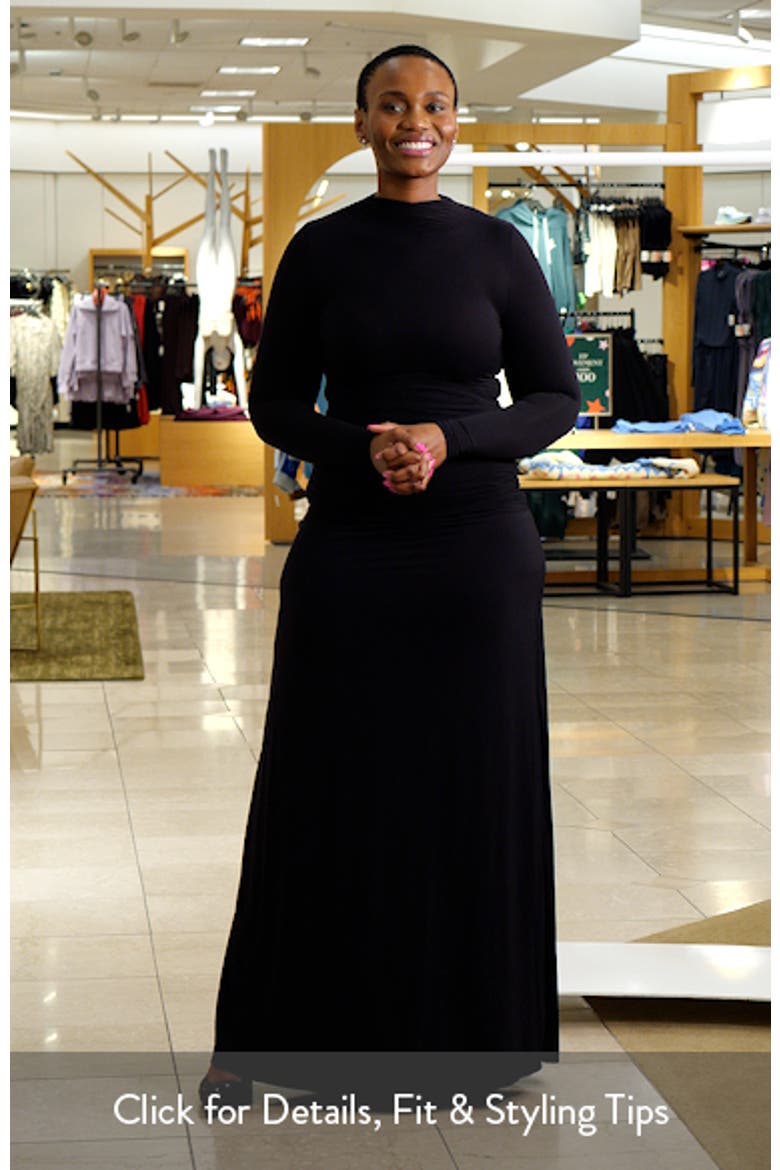 Funnel Neck Long Sleeve Dress video