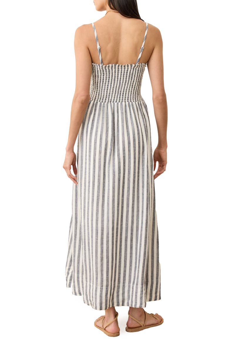 Stripe Smocked Sundress, Alternate, color, INDIA INK STRIPE