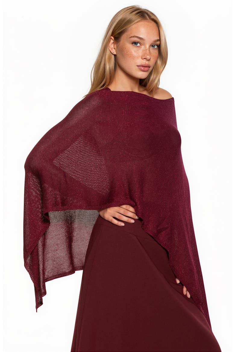 Ardis Boatneck Knit Draped Top, Alternate, color, BURGUNDY