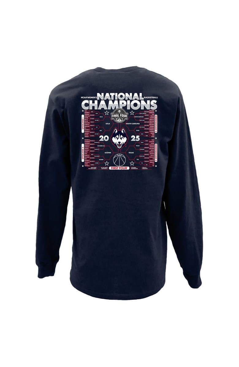 BLUE 84 Men's Blue 84  Navy UConn Huskies 2025 NCAA Women's Basketball National Champions Bracket Long Sleeve T-Shirt, Alternate, color, 