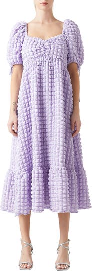 Endless Rose - Bubble Puff Sleeve Maxi Dress Black / S Endless Rose - Bubble Puff Sleeve Maxi Dress Black / S