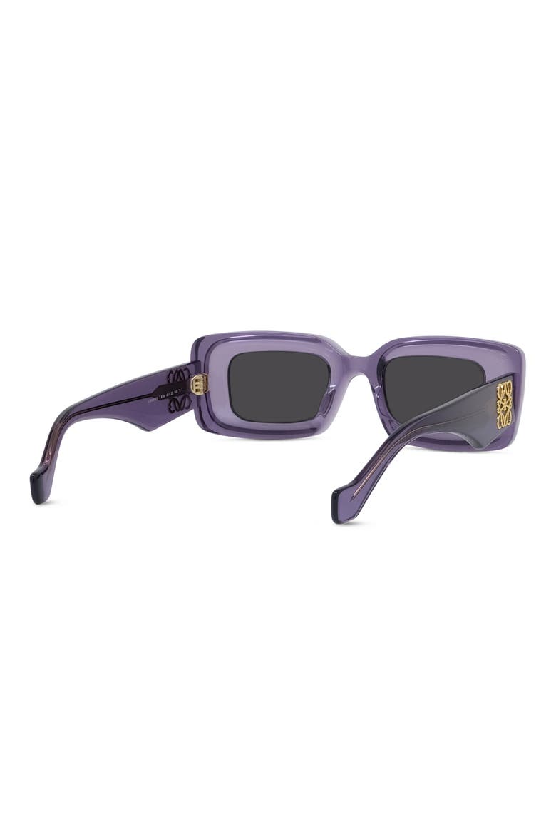 Chunky Anagram 46mm Rectangular Sunglasses, Alternate, color, VIOLET/ OTHER / SMOKE