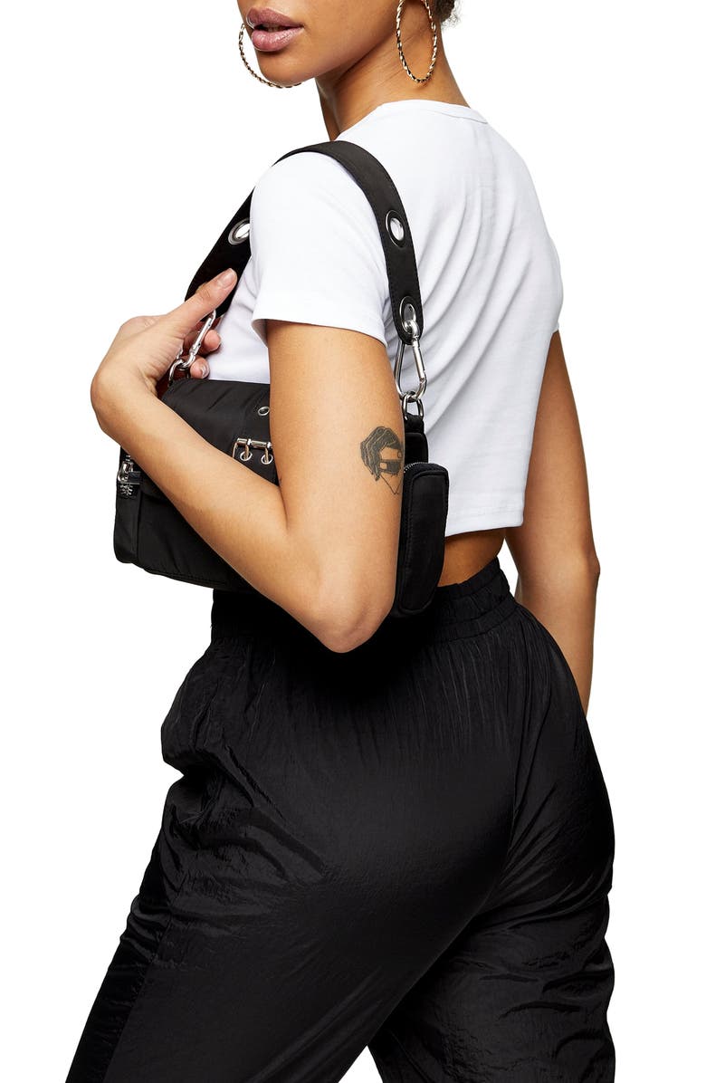 Topshop Dragon Crop Graphic Tee, Alternate, color, 