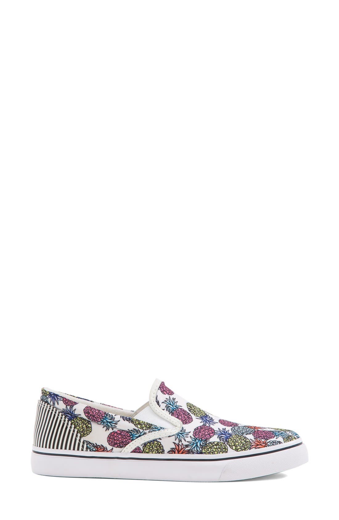 'Adele - Pineapple' Satin Slip-On Sneaker, Alternate, color, PINEAPPLE WHITE