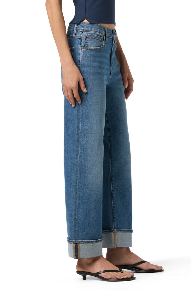 Rosalie High Waist Cuffed Wide Leg Jeans, Alternate, color, WAIPO