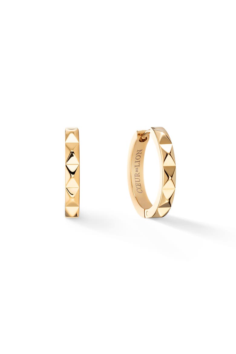 Spikes 23 Hoop Earrings, Main, color, Gold