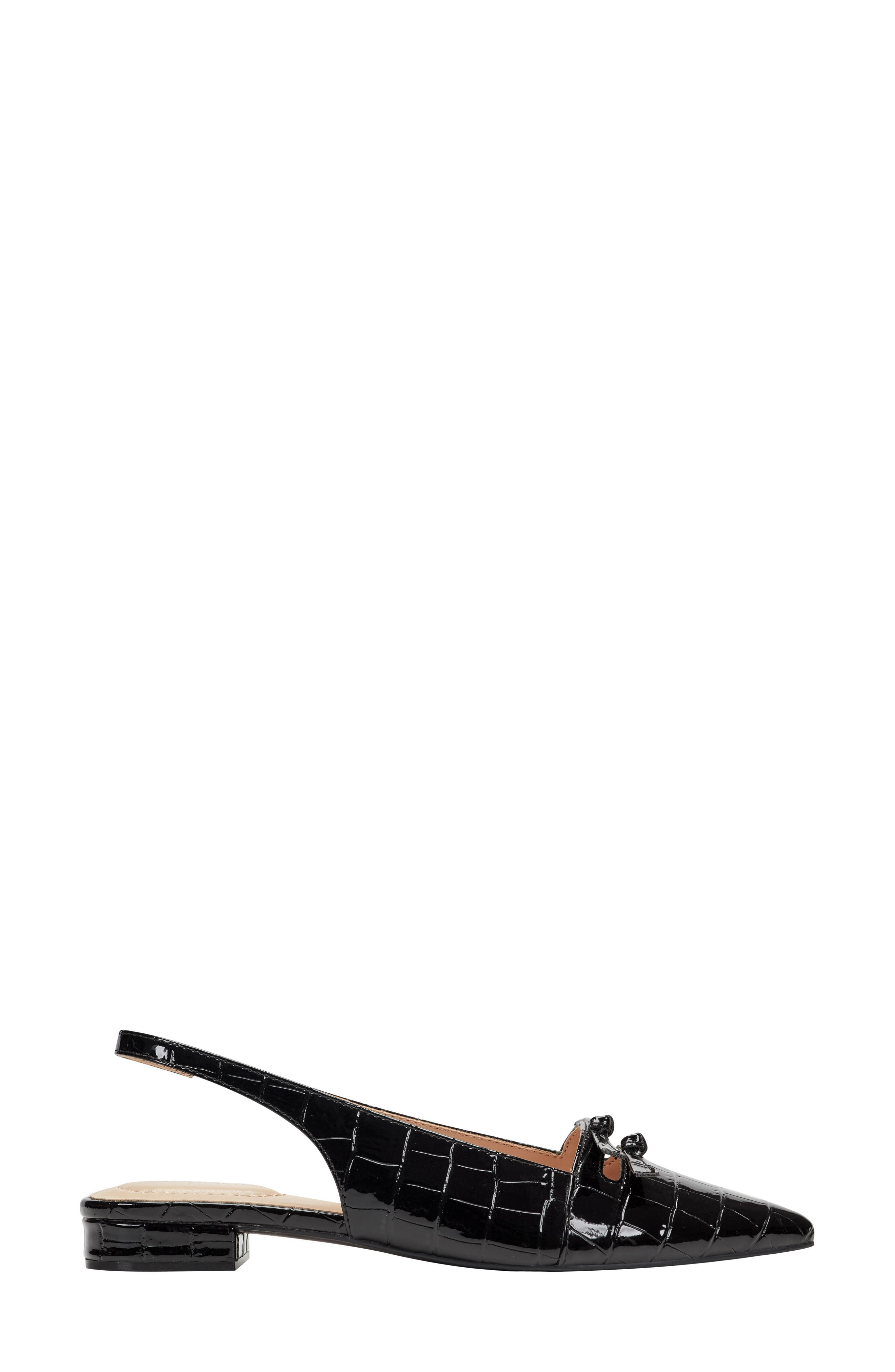 Bandolino Leeza Slingback Flat, Alternate, color, Black