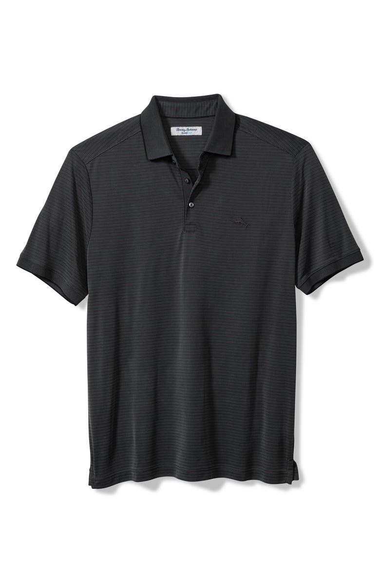 Tommy Bahama Bay Stripe IslandZone<sup>®</sup> Performance Polo, Main, color, Coal
