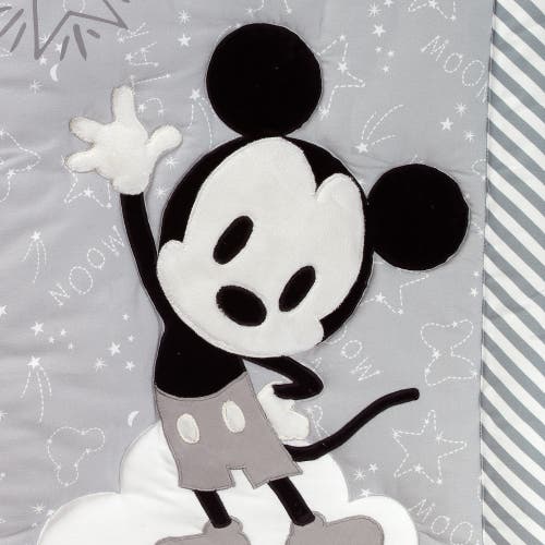 Lambs & Ivy Disney Baby Mickey Mouse 4-piece Crib Bedding Set In Gray