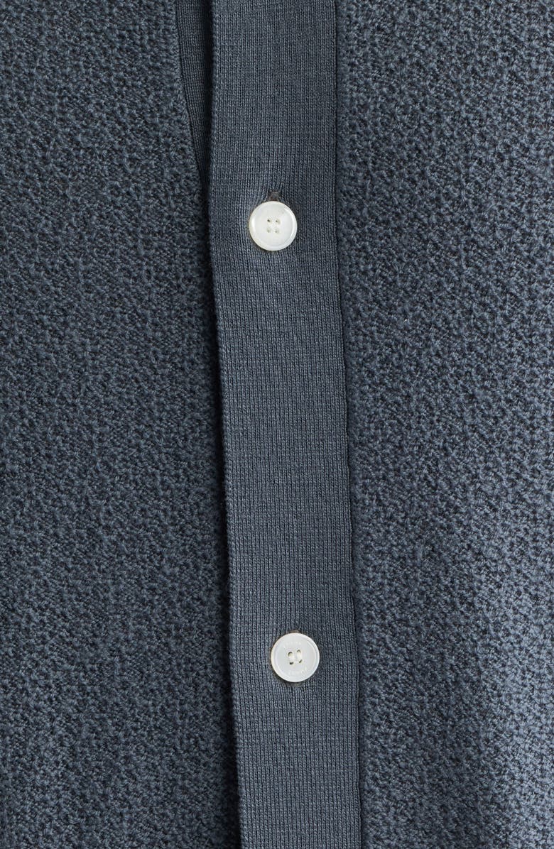 FRAME Short Sleeve Wool Cardigan, Alternate, color, Blue Grey