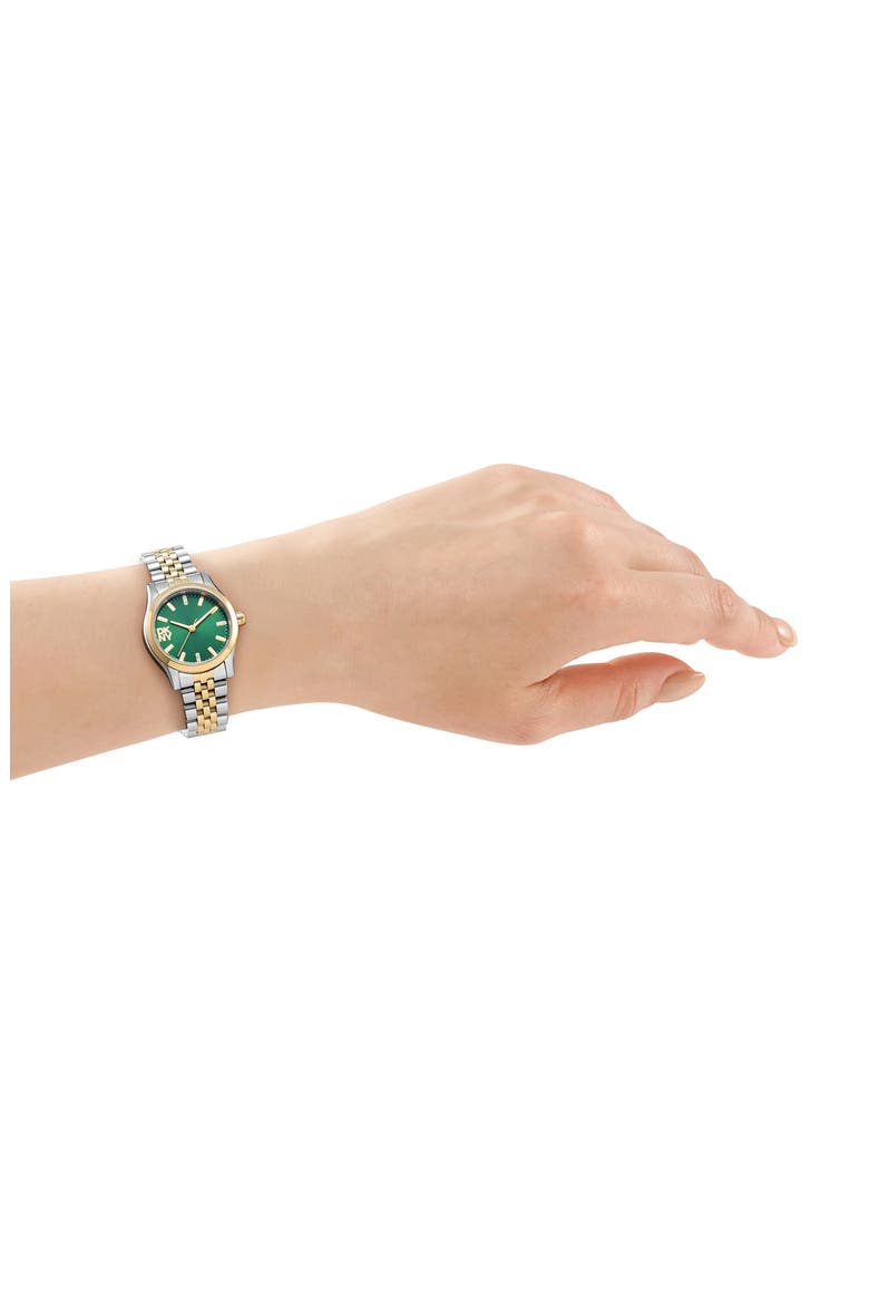 L 156 Bracelet Watch, Alternate, color, DARK GREEN/ TWO TONE