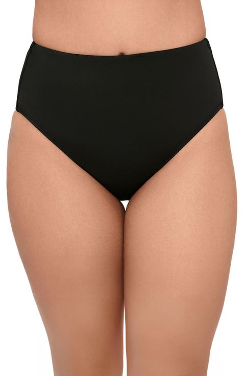 Smoothing and Sculpting Classic High-Waist Swimsuit Bikini Bottoms