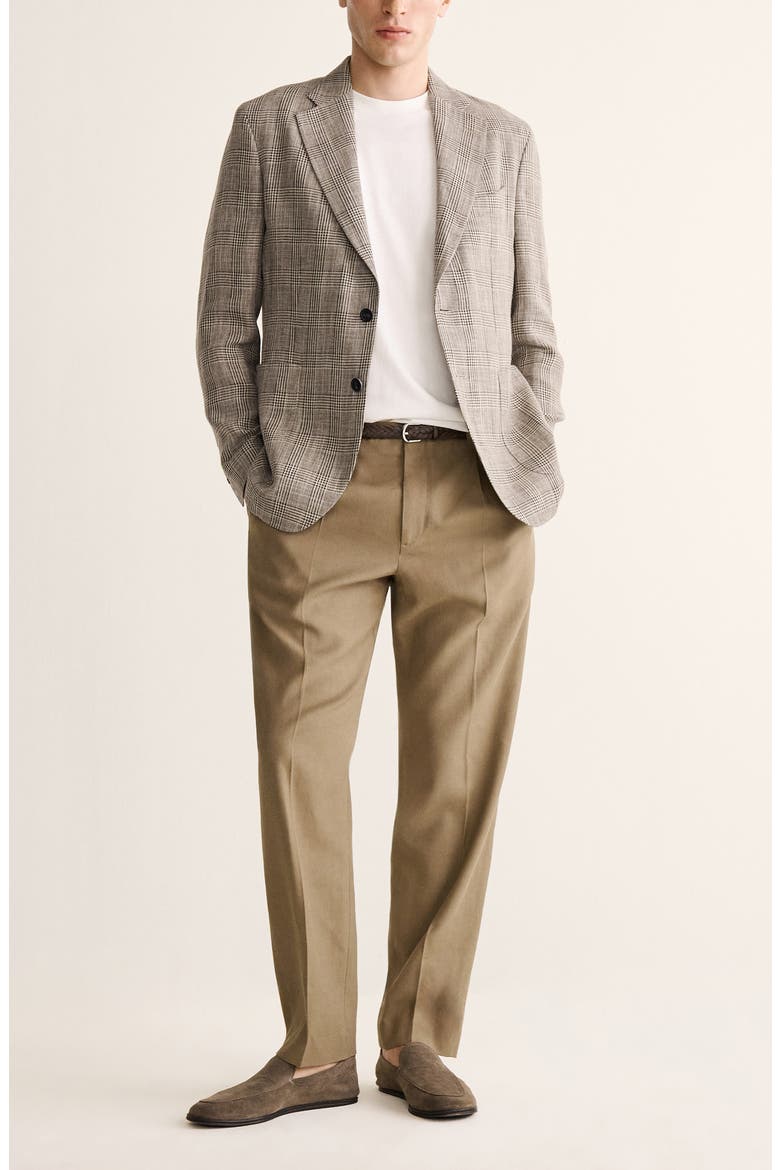 Slim Fit Prince of Wales Check Sport Coat, Alternate, color, MINK GREY