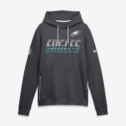 Men's Nike Charcoal Philadelphia Eagles Sideline Standard Issue Top Prospect Dri-FIT Hoodie