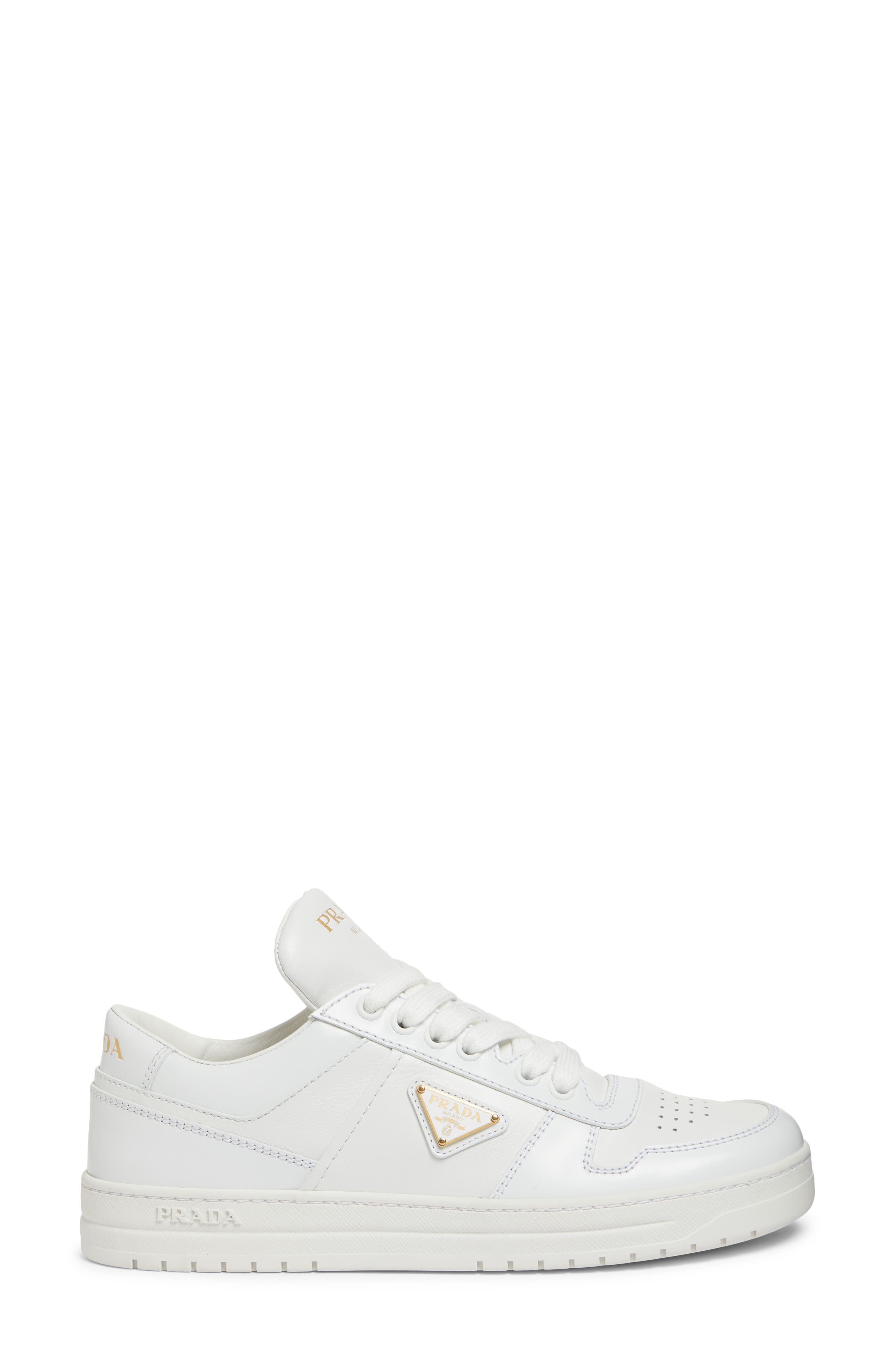 Prada Downtown Logo Low Top Sneaker, Alternate, color, 