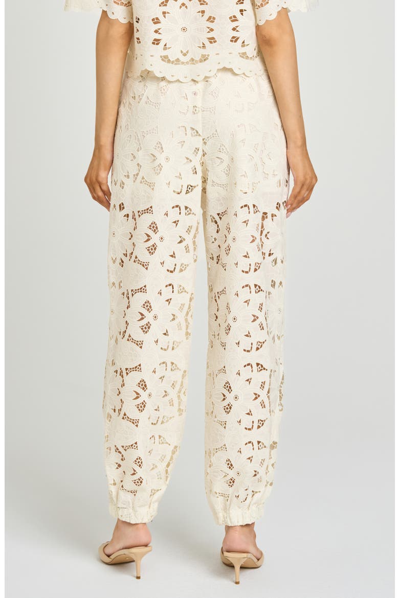 Steph Floral Cotton Lace Balloon Pants, Alternate, color, ANTIQUE IVORY