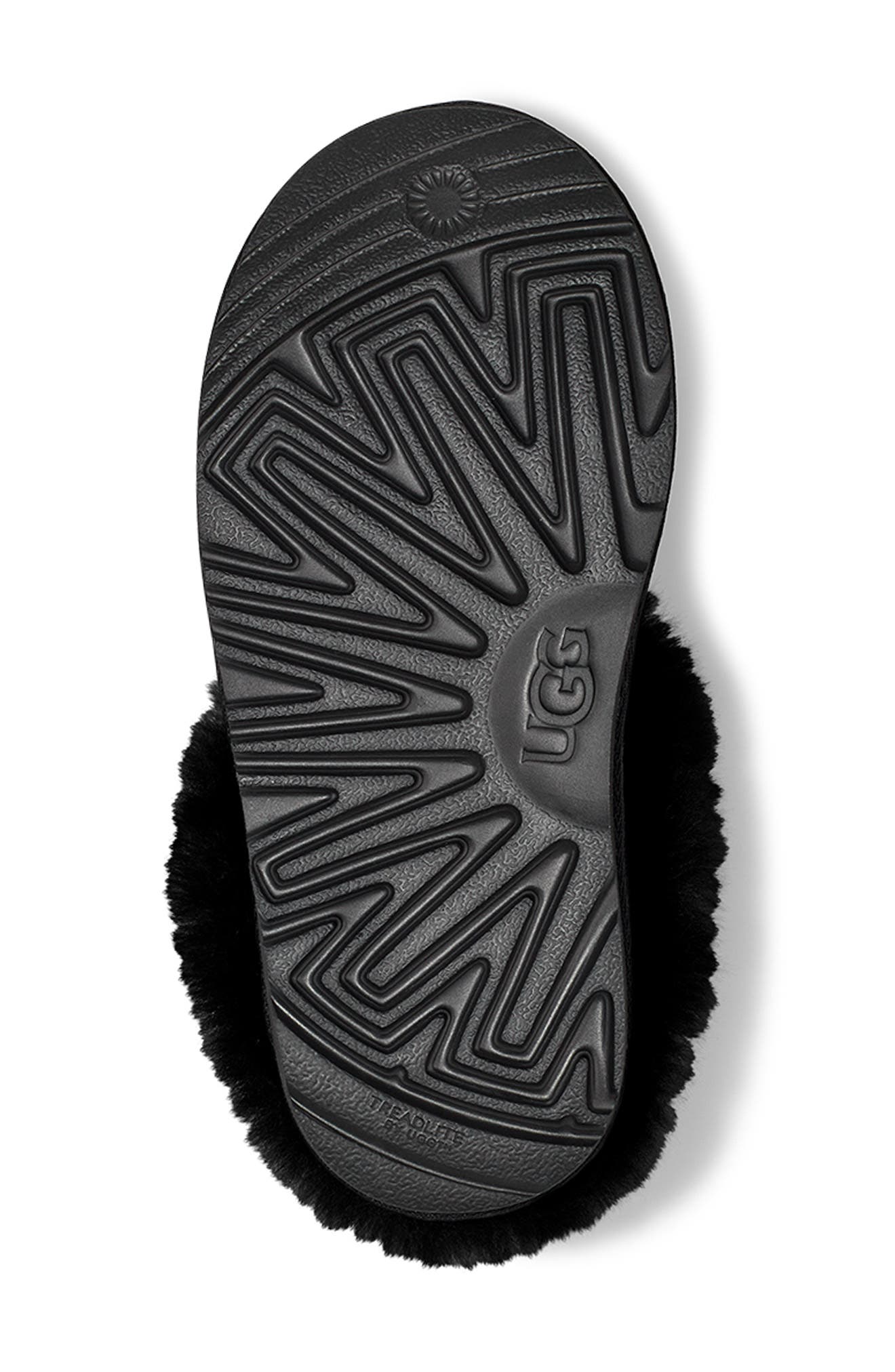 UGG<sup>®</sup> Kids' Moraene Genuine Sheepskin & Faux Fur Lined Slipper, Alternate, color, 