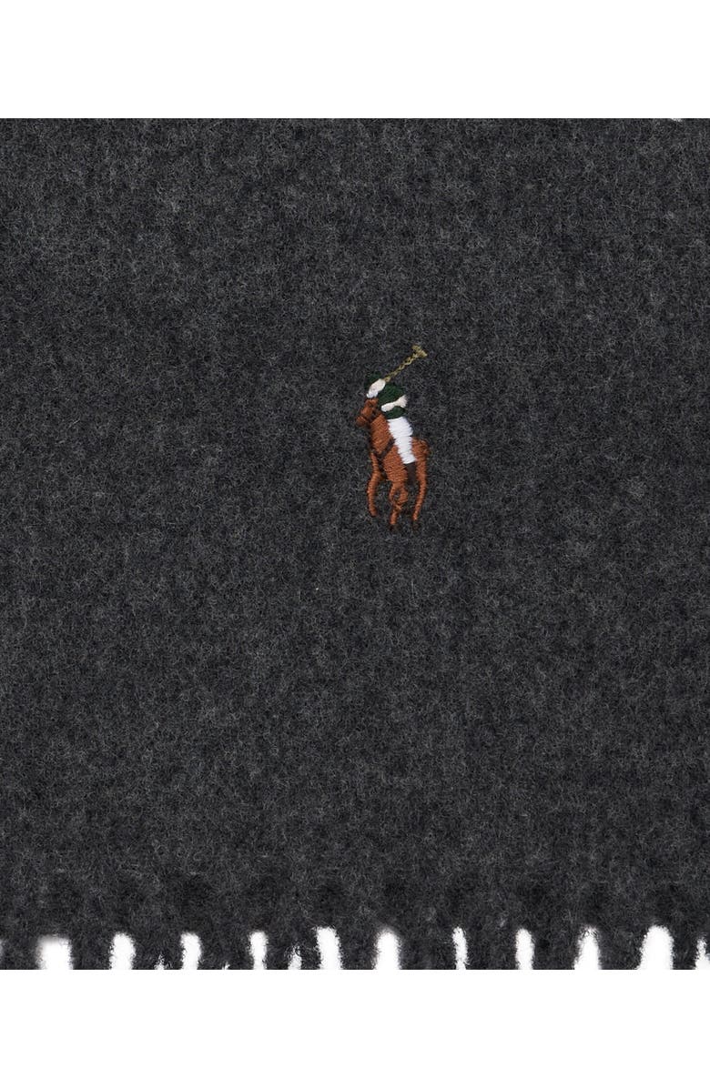 Polo Ralph Lauren Signature Italian Virgin Wool Scarf, Alternate, color, Barclay Heather