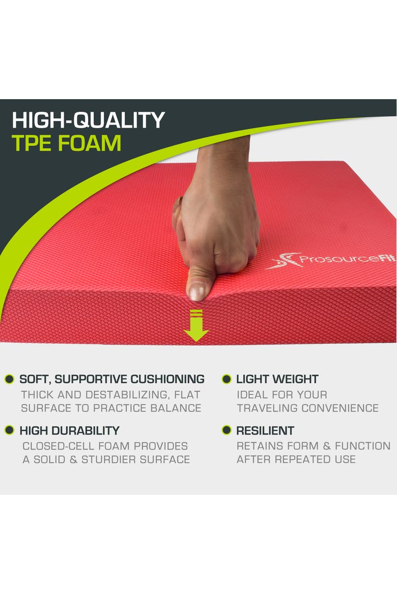 Exercise Balance Pad, 15.5 x 12.75-in, Alternate, color, Red