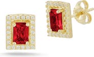 GLAZE JEWELRY 14k Gold Plated Silver Cluster Stud Earrings