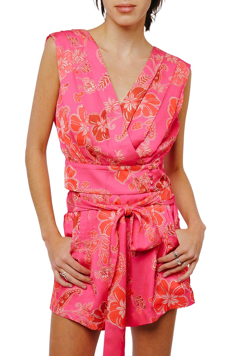 CIEBON Adrina Print Top, Main, color, Pink