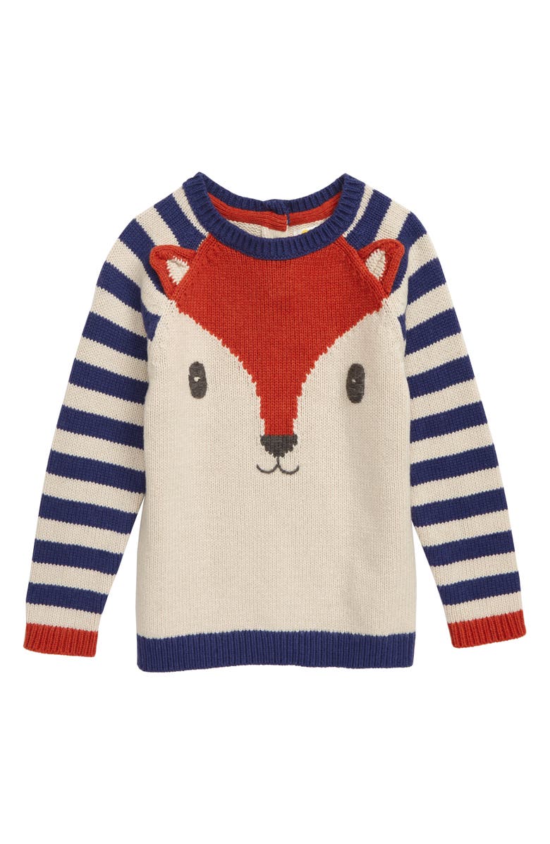 Mini Boden Fox Cub Sweater, Main, color,