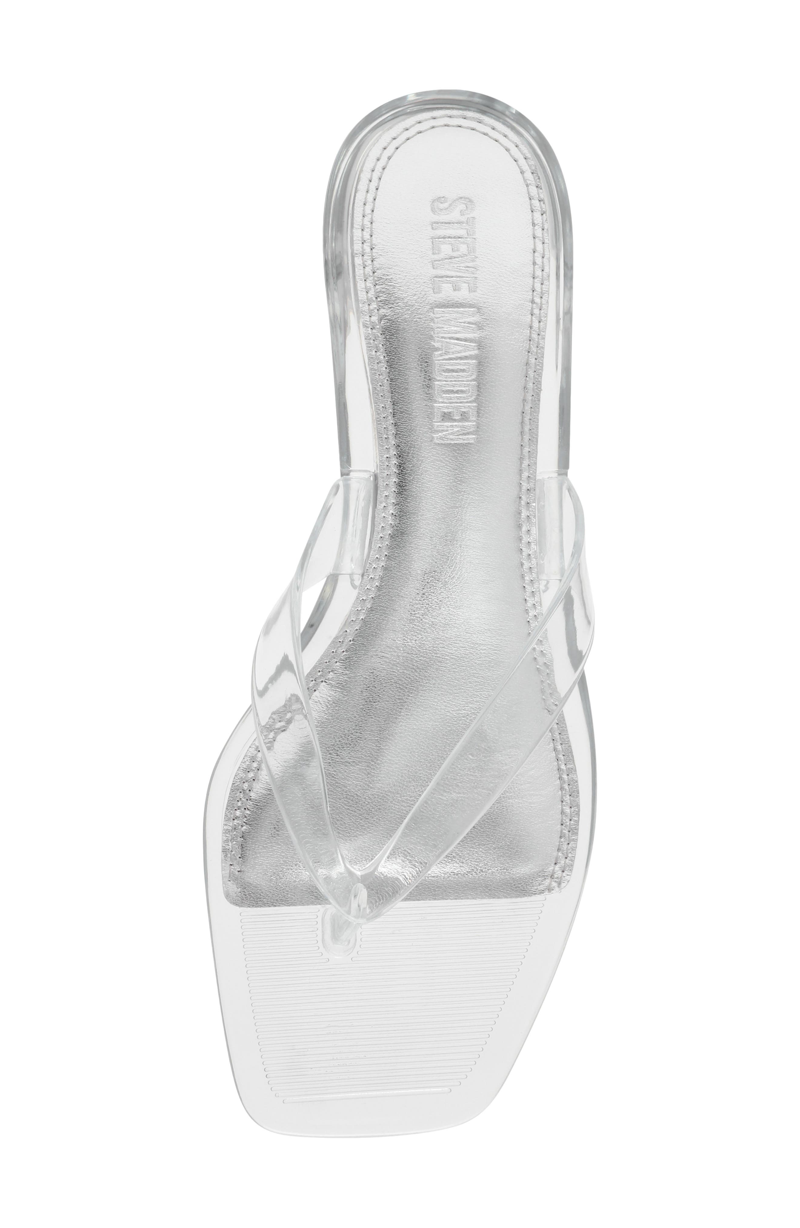 Steve Madden Tracie Kitten Heel Flip Flop, Alternate, color, Clear