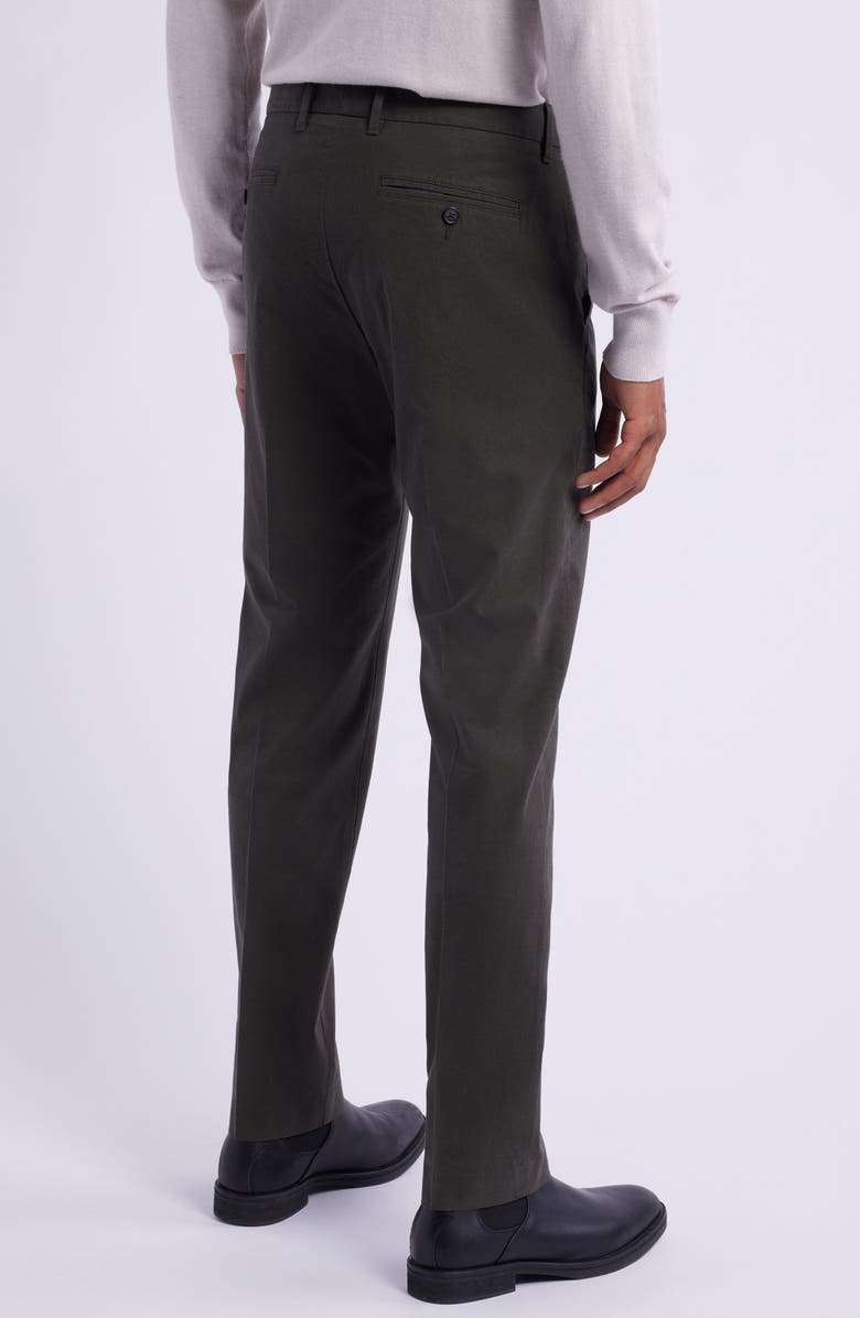 Bonobos Weekday Warrior Slim Fit Houndstooth Dress Pants, Alternate, color, Wednesday Olive Houndstooth