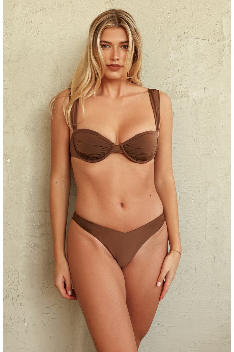 Tahiti Super Cheeky Bikini Bottom, Alternate, color, Mustang