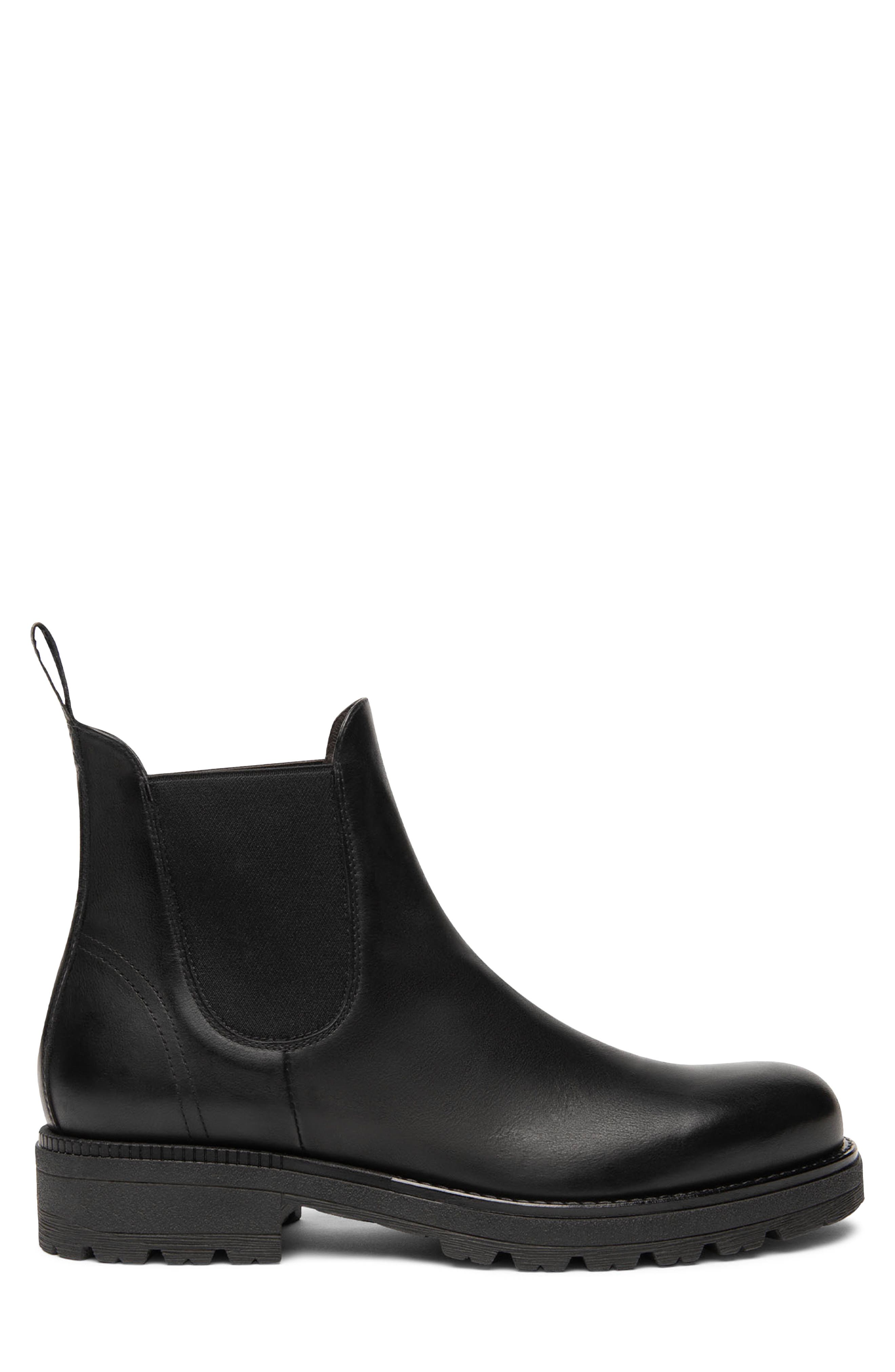 Leather Chelsea Boot, Alternate, color, BLACK