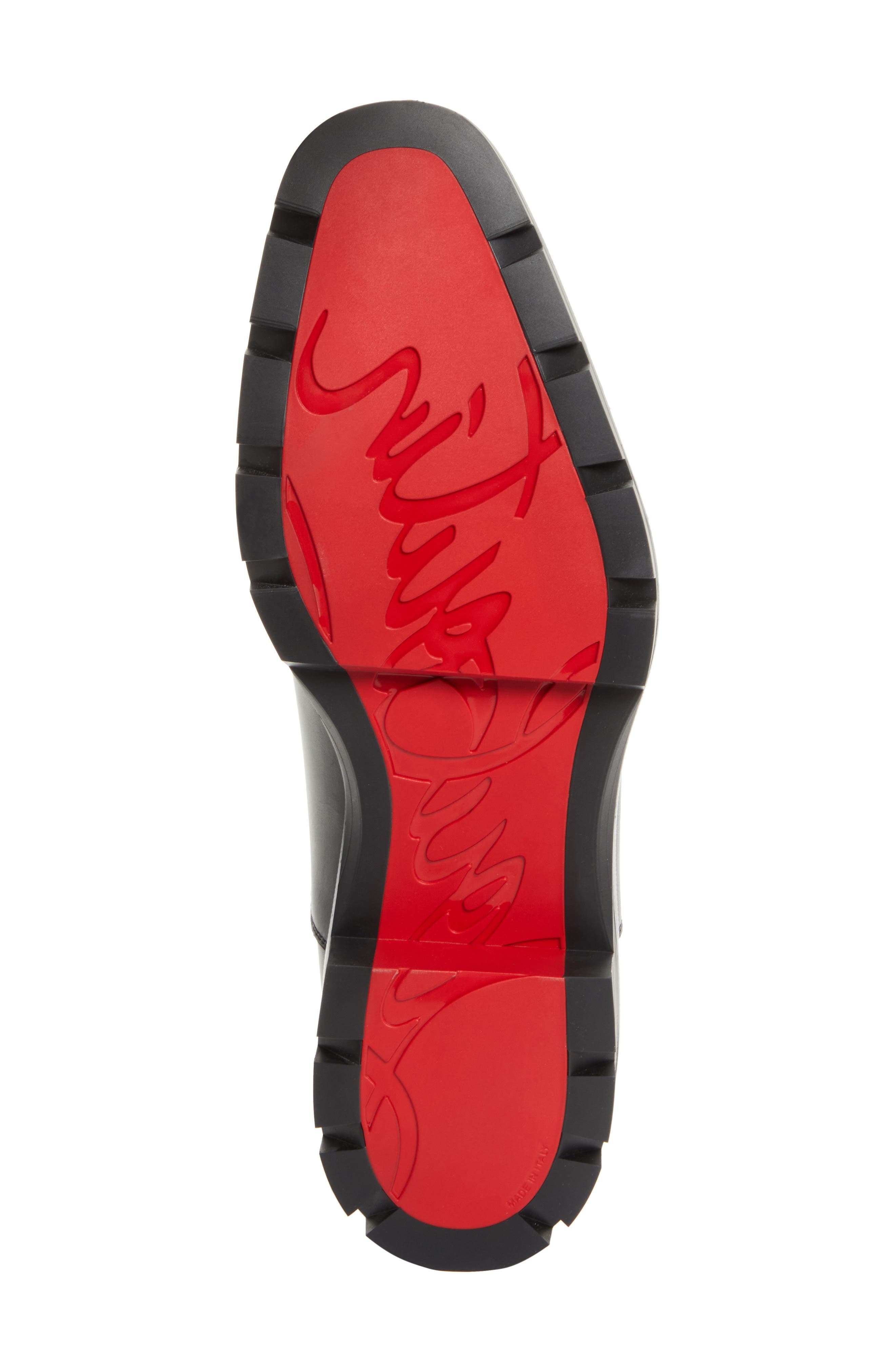 Christian Louboutin Alpha Lion Cap Toe Slip-On, Alternate, color, Black