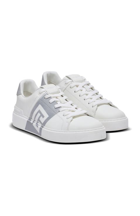 B-Court Trainers In Calfskin With Logo