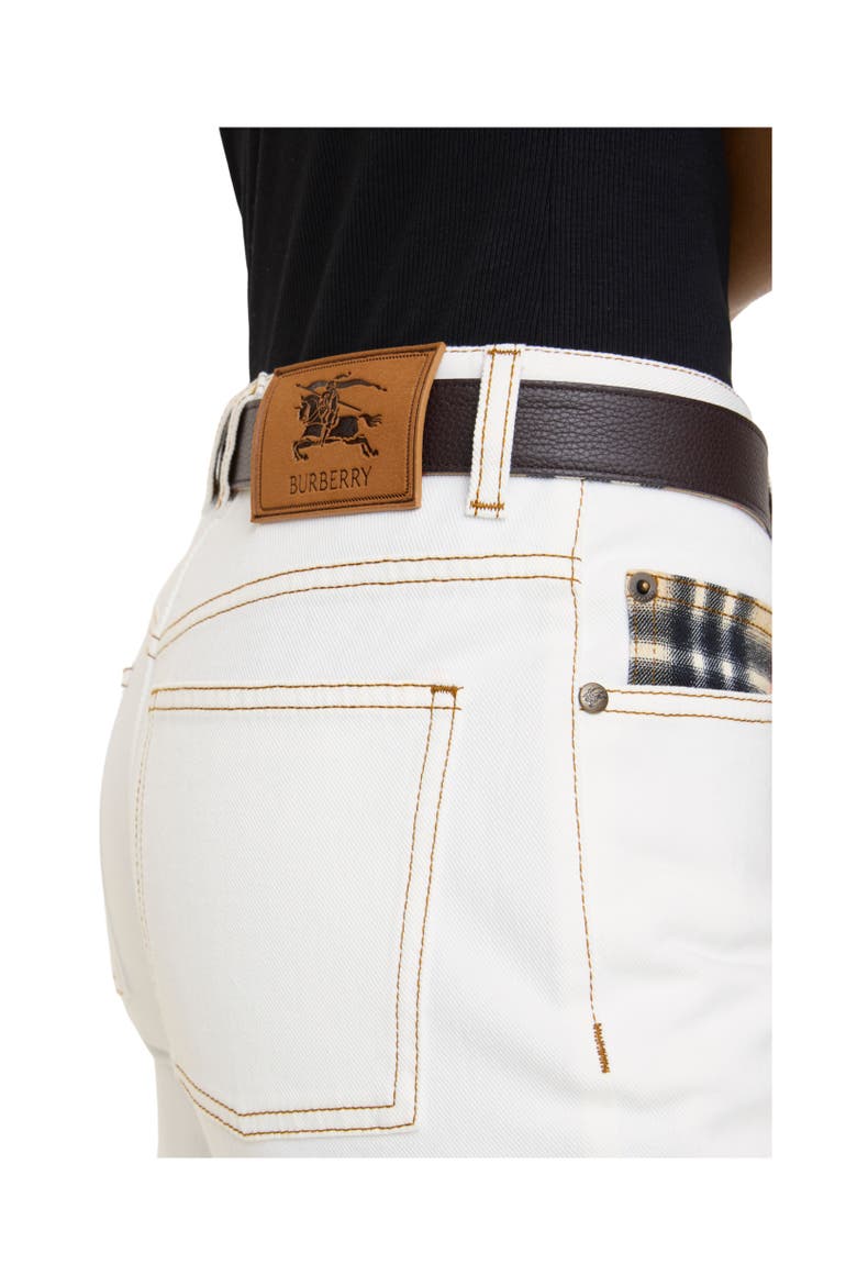 Mid-rise Straight Jeans, Alternate, color, Optic white