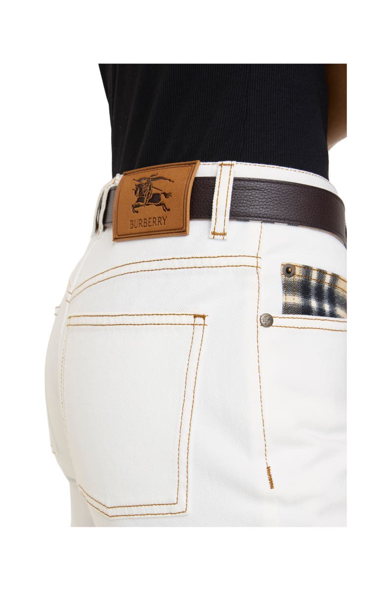 Burberry Mid-rise Straight Jeans, Alternate, color, Optic White