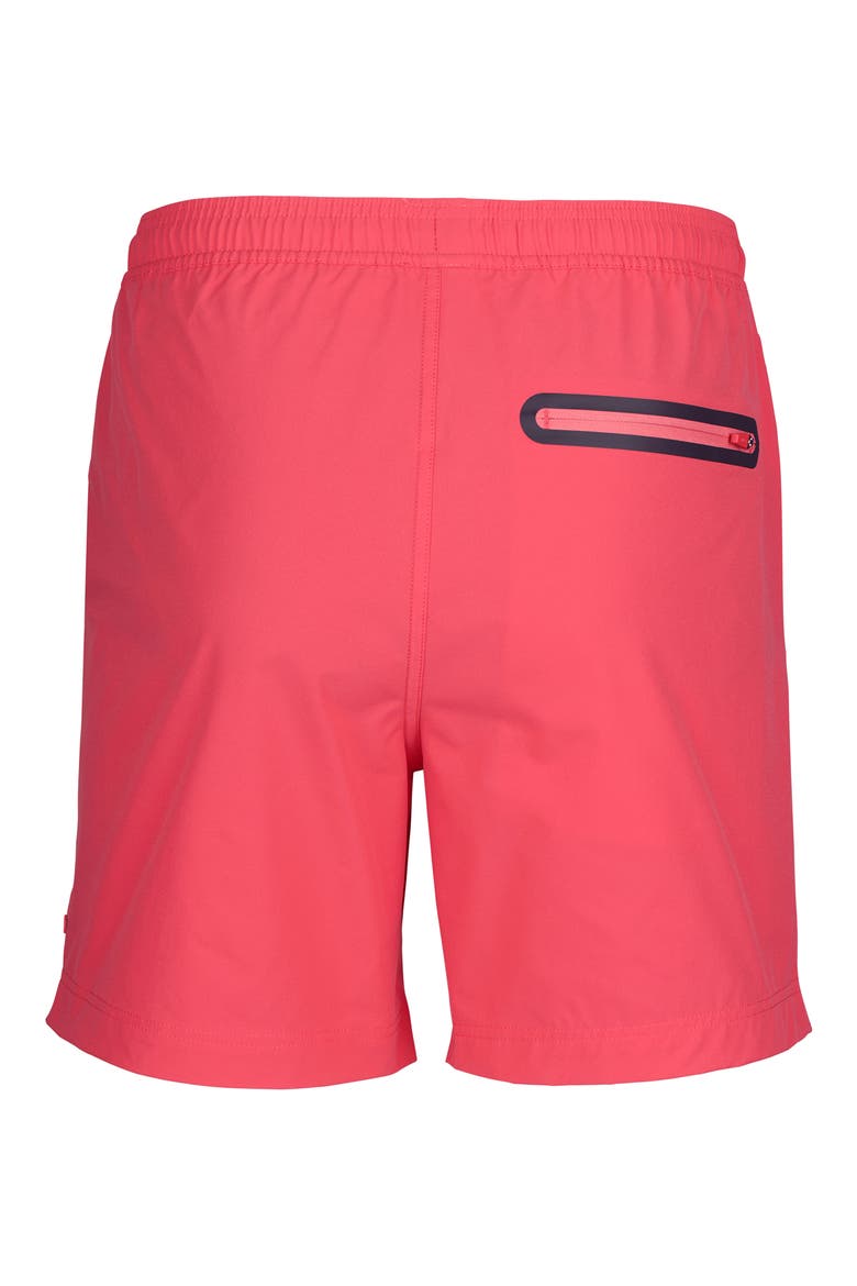 Naxos Solid Swim Trunks, Alternate, color, CAMPARI