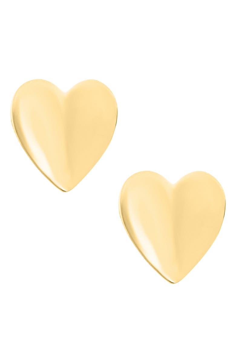 Mignonette 14k Gold Heart Earrings, Main, color, Gold
