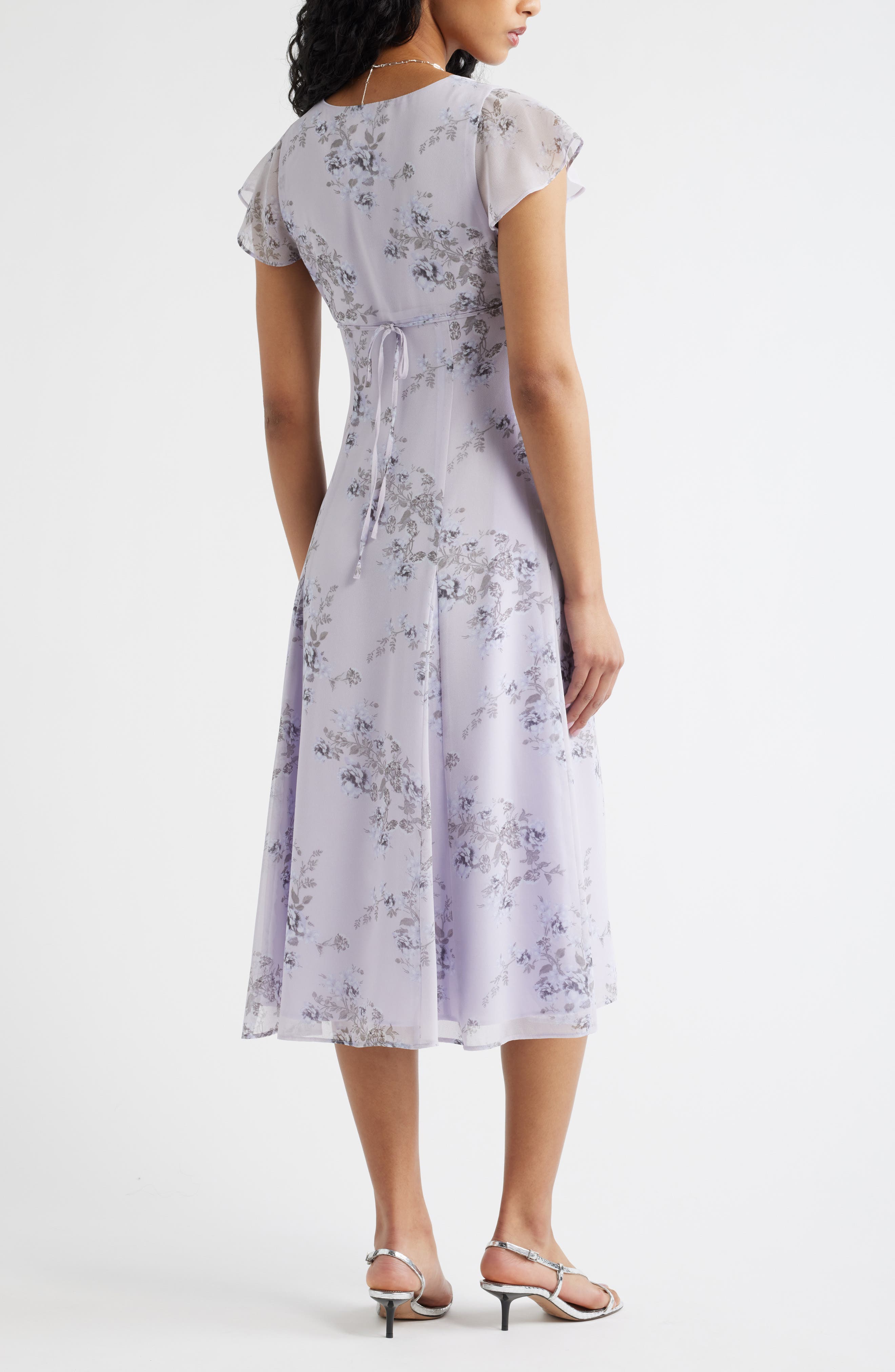 short godet dress Women's Patch Print Godet Mini Dress