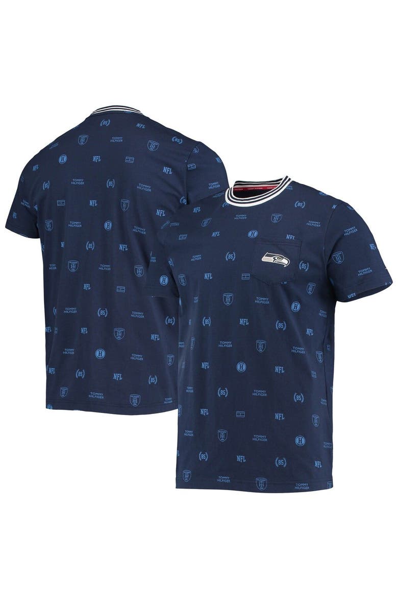 Men's Tommy Hilfiger College Navy Seattle Seahawks Essential Pocket T-Shirt, Main, color, Navy
