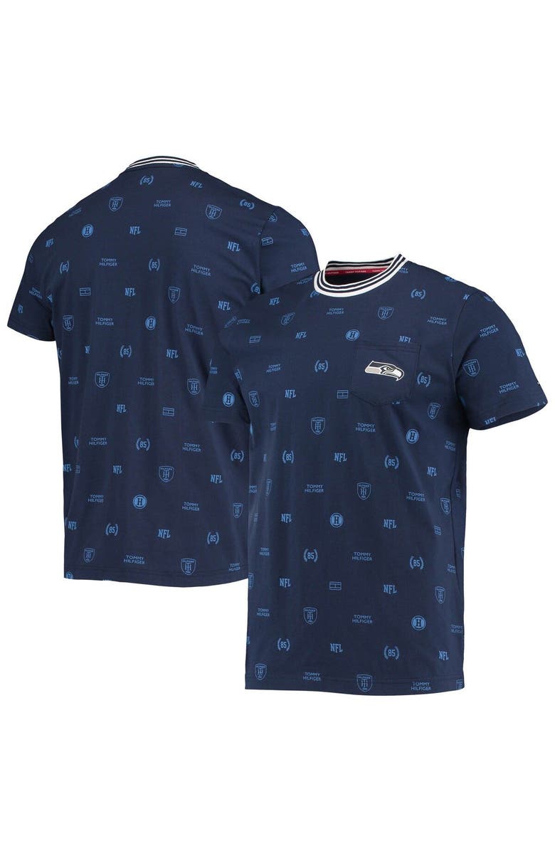Tommy Hilfiger Men's Tommy Hilfiger College Navy Seattle Seahawks Essential Pocket T-Shirt, Main, color, Navy