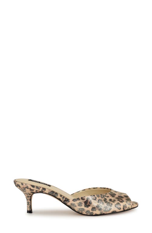 Nine West Women's Luvlie Open Toe Kitten Heel Dress Sandals In Gold