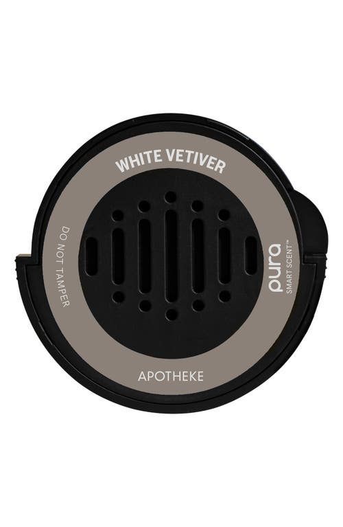 Pura X Apotheke White Vetiver Car Fragrance Refill In Black