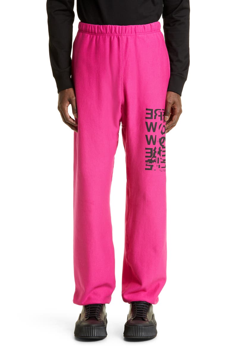 Right Here Right Now Graphic Joggers, Main, color, PINK