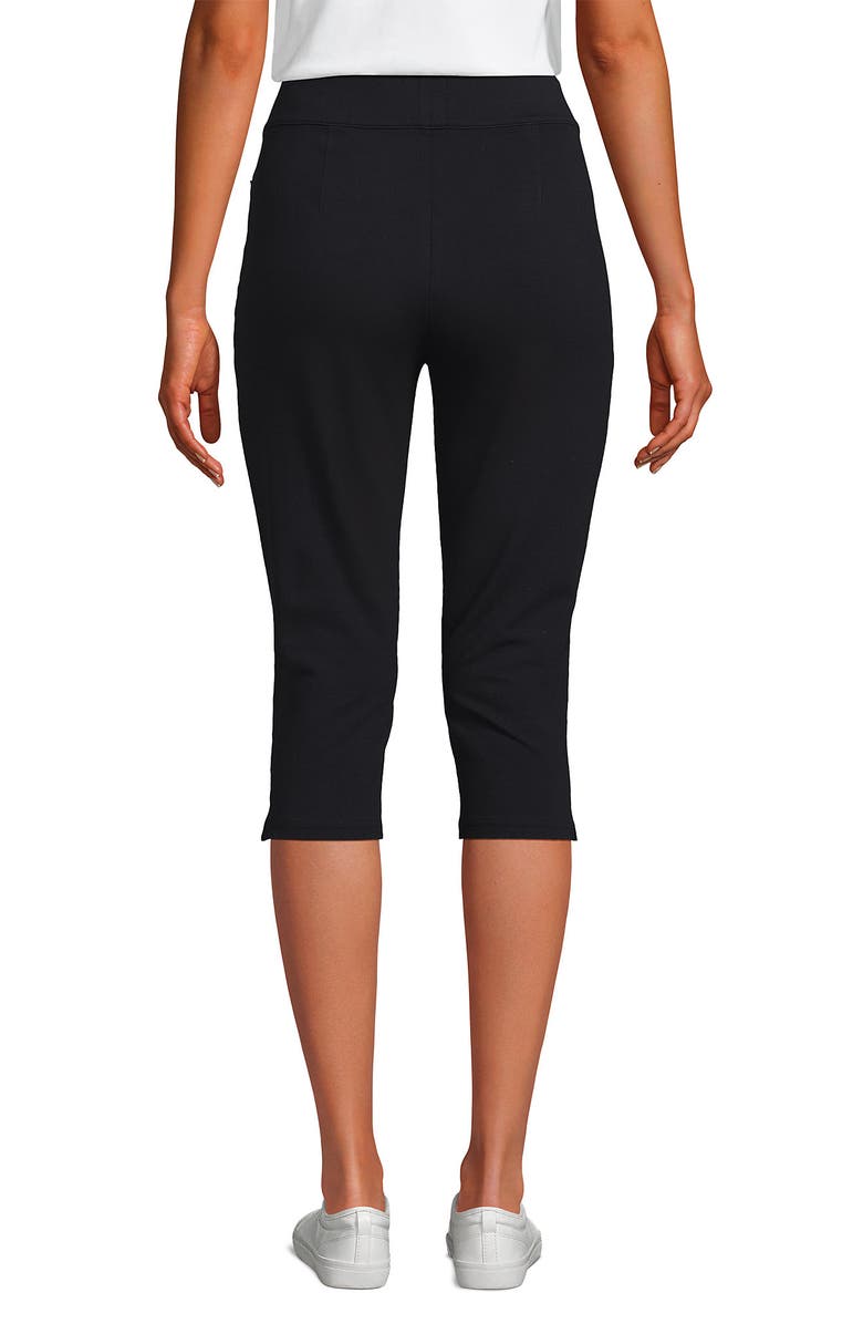 Lands' End Starfish High Rise Pintuck Capri Pants, Alternate, color, Black
