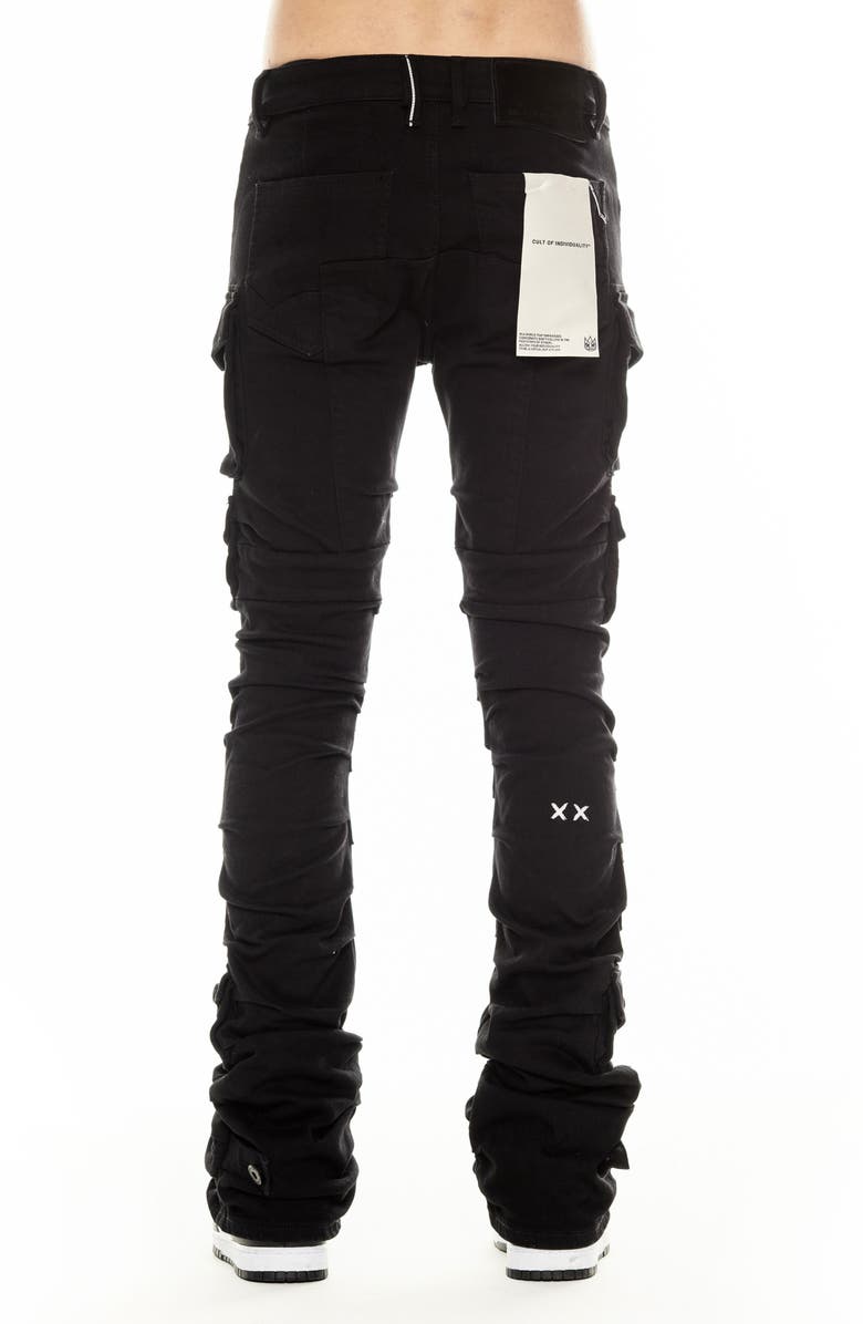 Cult of Individuality Hipster Nomad Stacked Bootcut Cargo Jeans, Alternate, color, 